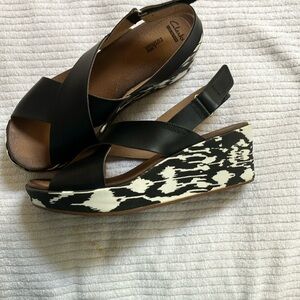 Clarks Collection Stasha Hale Wedge Sandals Womens 11